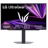 Монітор LG 27" 27GX704A-B 2xHDMI, DP, USB, OLED, 2560x1440, 240Hz, 0.03ms, DCI-P3 98.5%, G-SYNC, FreeSync, Pivot, HDR400