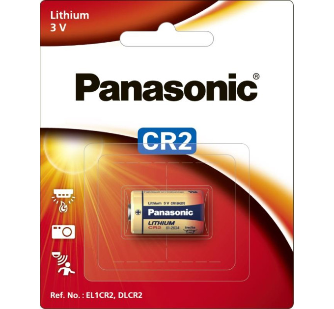 PANASONIC Batteries Батарейка Panasonic літієва CR2 блістер, 1 шт.