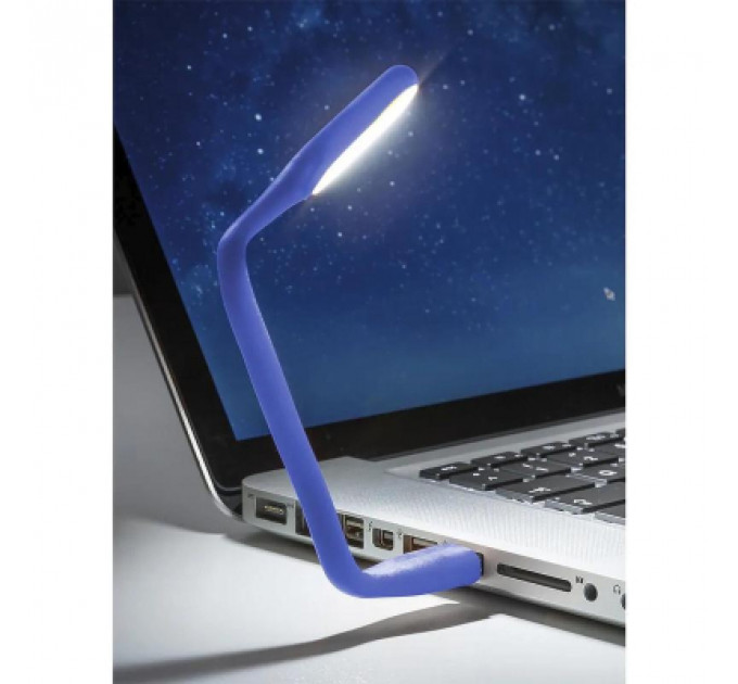 Лампа USB Optima LED, гнучка, синій (UL-001-BLU)