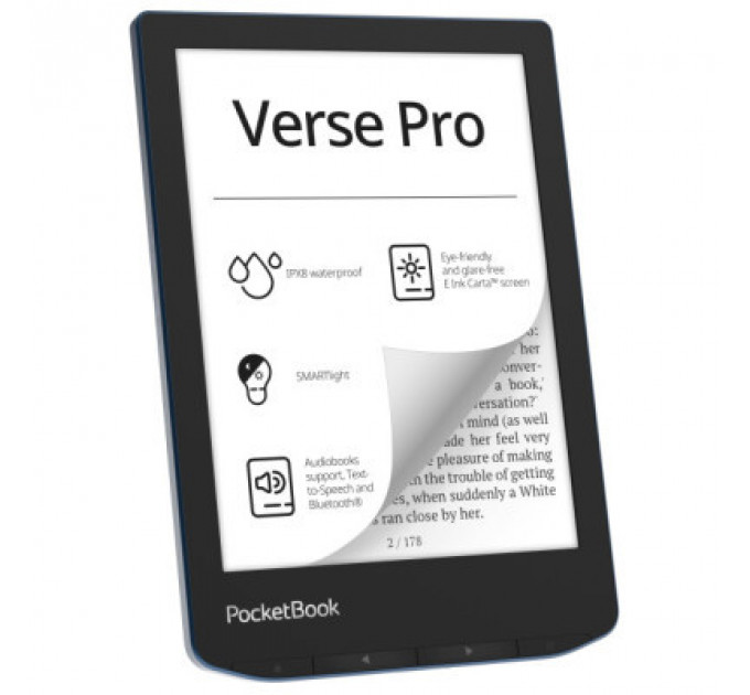 Електронна книга Pocketbook 634 Verse Pro, Azure (PB634-A-CIS)