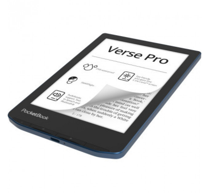 Електронна книга Pocketbook 634 Verse Pro, Azure (PB634-A-CIS)
