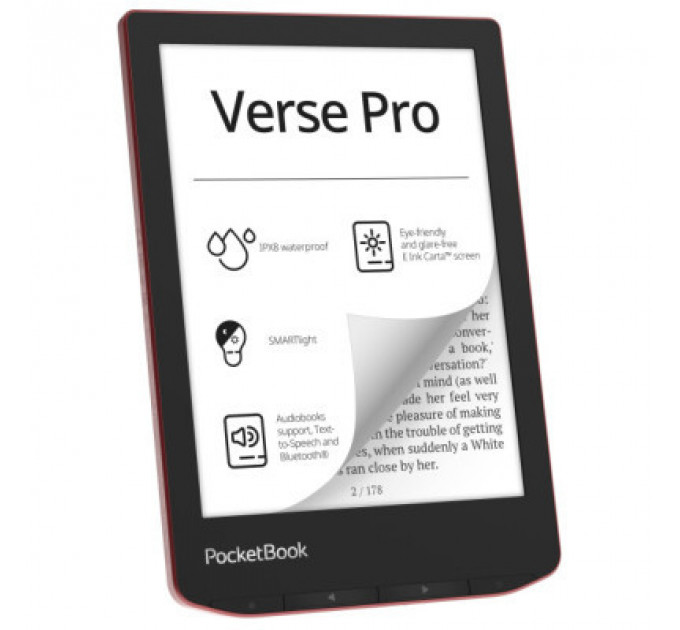 Електронна книга Pocketbook 634 Verse Pro, Passion Red (PB634-3-CIS)