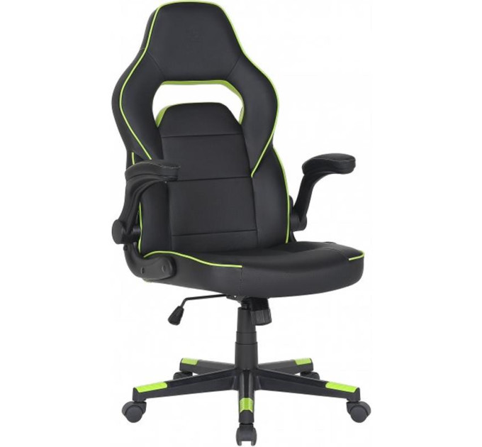 2E Крісло для геймерів 2E Gaming Hebi Black/Green (2E-GC-HEB-BK)