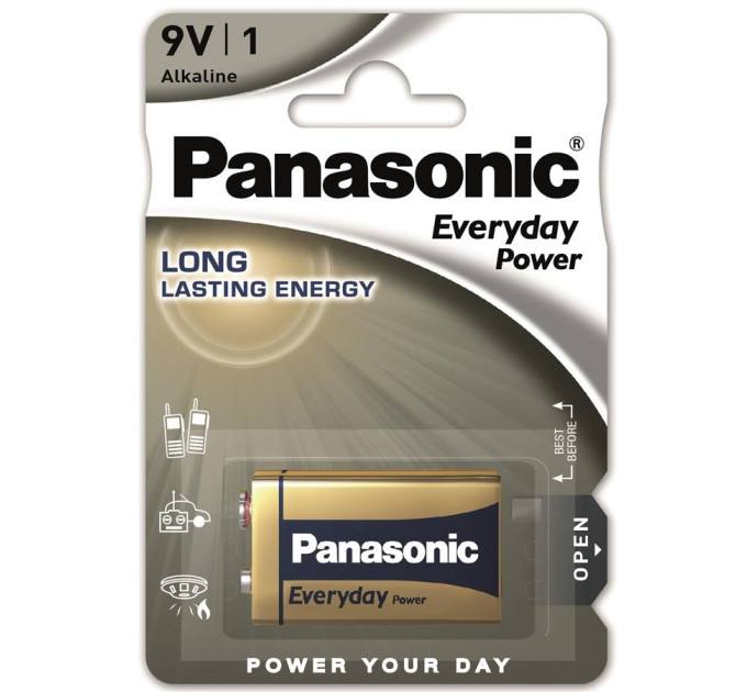 Panasonic Батарейка Panasonic Крона 6LR61 Everyday Power * 1 (6LR61REE/1B)