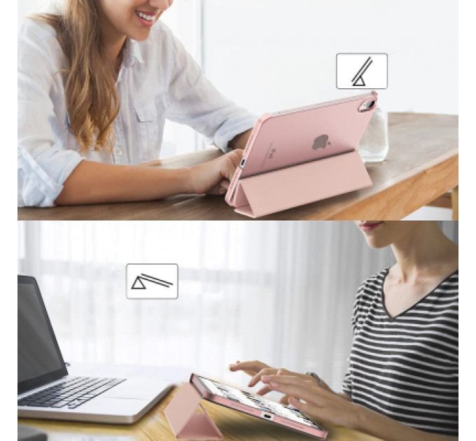Чохол до планшета BeCover Tri Fold Hard Apple iPad Air 5 (2022) 10.9" Pink (709664)