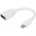 Digitus Перехідник mini DP to DP, M/F, 0.15m, white Digitus (DB-340405-001-W)