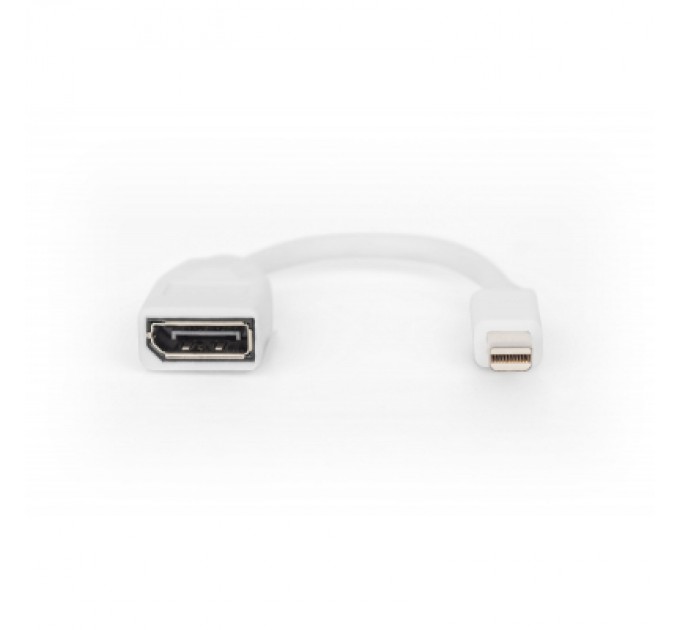 Digitus Перехідник mini DP to DP, M/F, 0.15m, white Digitus (DB-340405-001-W)