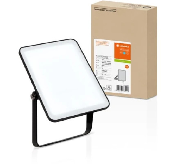 LEDVANCE Прожектор LEDVANCE FL ESSENTIAL 20W 840 BK IP65 (4058075768017)