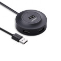 Ugreen Концентратор Ugreen 4-port 1m USB 2.0 CR106 black (20277)