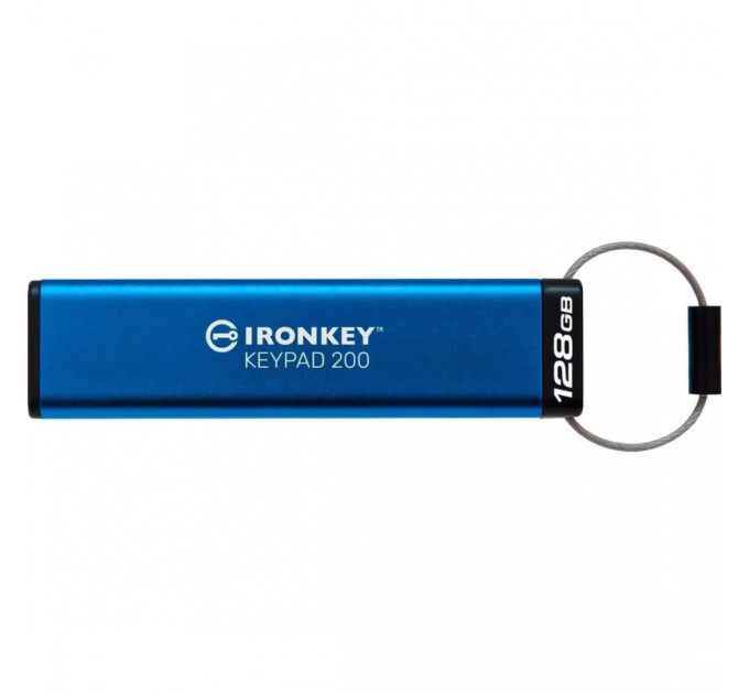 Kingston Флеш-накопичувач USB3.2 128GB Kingston IronKey Keypad 200 Type-C Blue (IKKP200C/128GB)