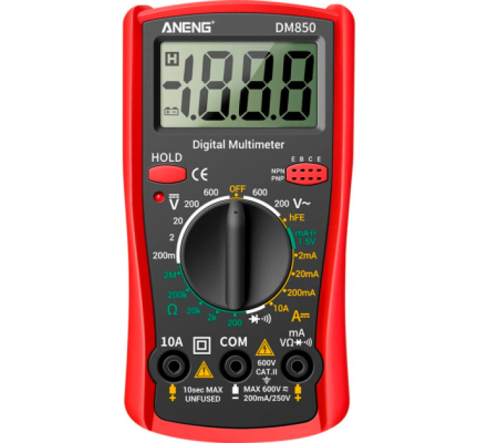 ANENG Цифровий мультиметр ANENG DM850, V, A, R, функція hFE (AN-DM850)