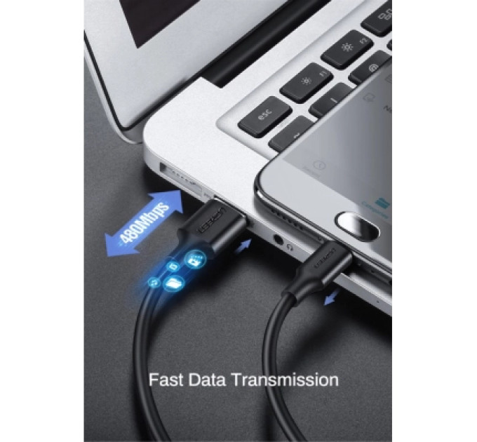 Ugreen Дата кабель USB 2.0 AM to Micro 5P 0.25m 2A US289 black Ugreen (60134)