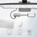 AXAGON Хаб концентратор AXAGON HMC-6M2 SuperSpeed USB-C COMBO 6in1 hub, Grey