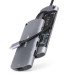AXAGON Хаб концентратор AXAGON HMC-6M2 SuperSpeed USB-C COMBO 6in1 hub, Grey