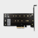 AXAGON Aдаптер AXAGON PCEM2-D PCIe NVMe+SATA M.2 adapter