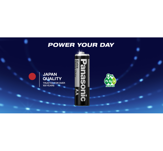 Panasonic Батарейка Panasonic Extra Heavy Duty вугільно-цинкова AA(R6) блістер, 4 шт.