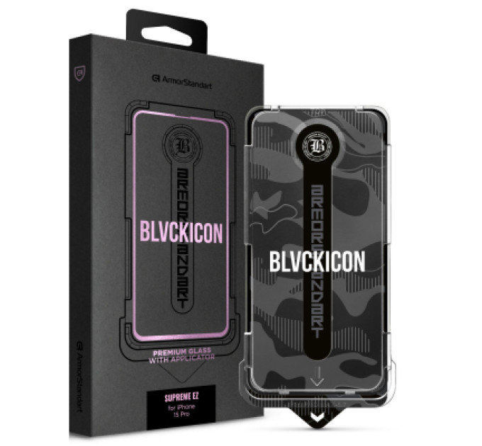 Armorstandart Скло захисне Armorstandart Black Icon Supreme EZ iPhone 15 Pro (ARM79262)