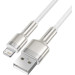 Baseus Дата кабель USB 2.0 AM to Lightning 2.0m Cafule Series Metal 2.4A White Baseus (CALJK-B02)
