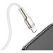 Baseus Дата кабель USB 2.0 AM to Lightning 2.0m Cafule Series Metal 2.4A White Baseus (CALJK-B02)