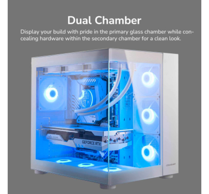 Корпус комп'ютерний Cougar FV150 RGB, білий