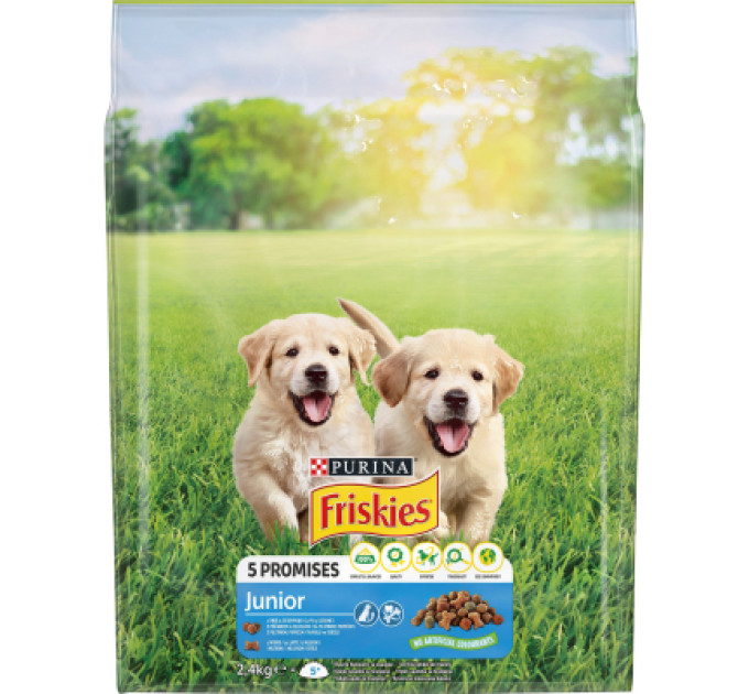 Purina Friskies Сухий корм для собак Purina Friskies Junior з куркою, овочами і молоком 2.4 кг (7613034232205)