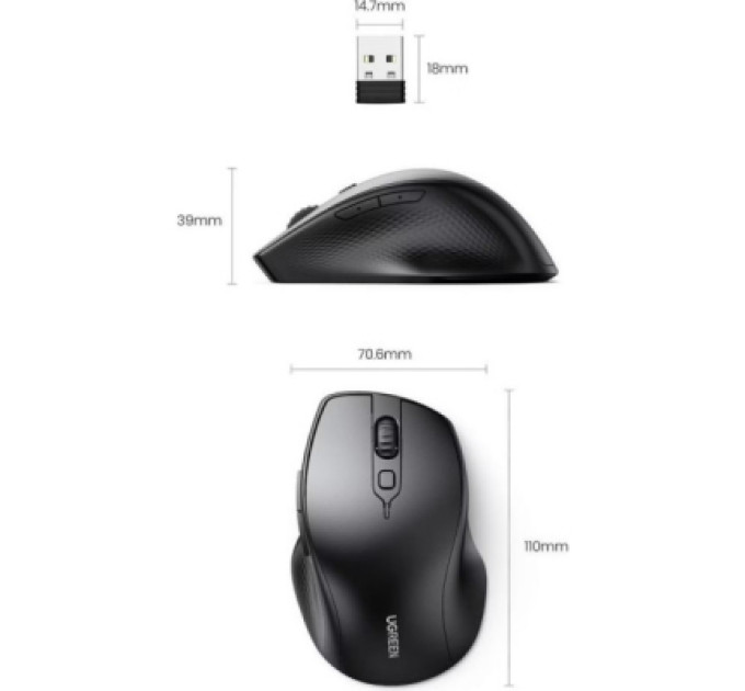 Ugreen Мишка Ugreen MU101 Wireless Black (90395)