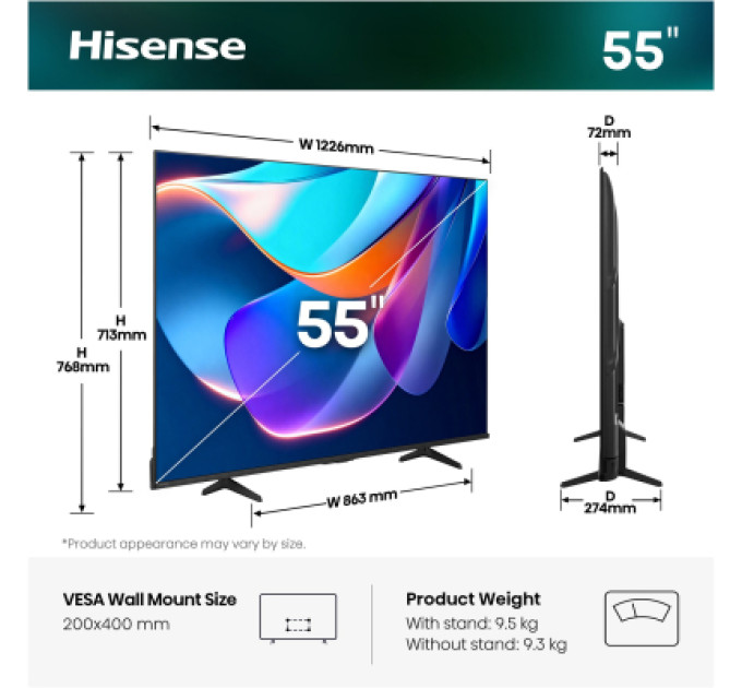 Hisense Телевізор Hisense 55A6S