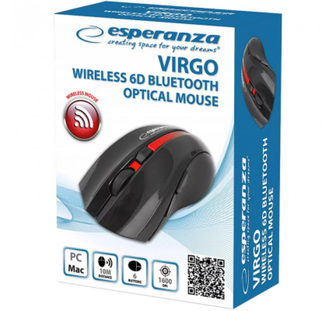 Мишка Esperanza Virgo 6D Bluetooth Red (EM129R)
