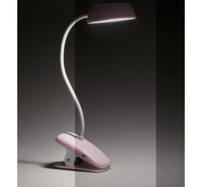 Настільна лампа Philips LED Reading Desk lamp Donutclip 3W, 4000K, 1200mAh (Lithium battery), рожевий (929003179627)