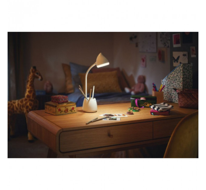 Настільна лампа Philips LED Reading Desk lamp Hat 4.5W, 3000/4000/5700K, 1800mAh (Lithium battery), білий (929003241007)