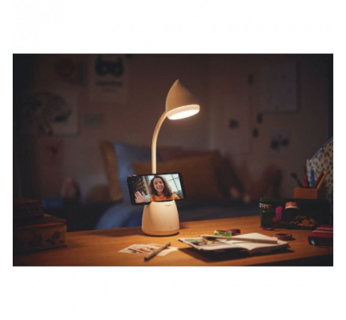 Настільна лампа Philips LED Reading Desk lamp Hat 4.5W, 3000/4000/5700K, 1800mAh (Lithium battery), білий (929003241007)