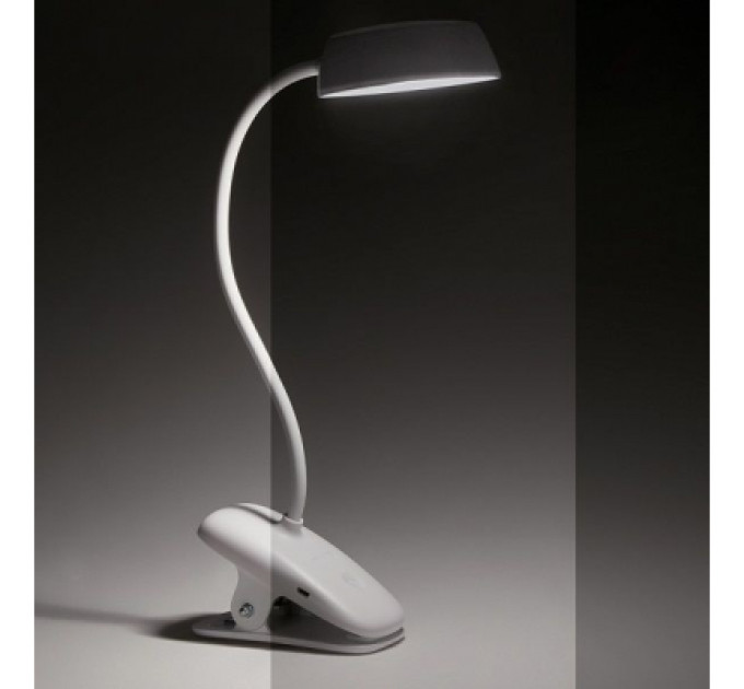 Настільна лампа Philips LED Reading Desk lamp Donutclip 3W, 4000K, 1200mAh (Lithium battery), білий (929003179727)