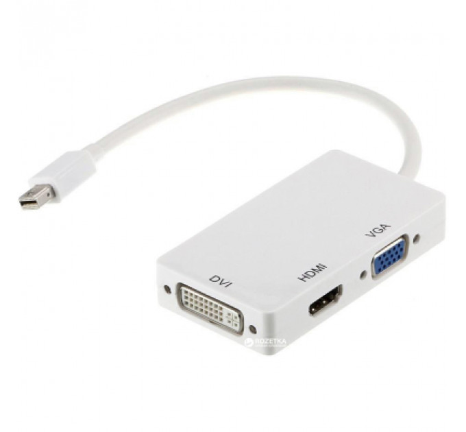 Порт-реплікатор PowerPlant mini Display Port — HDMI, DVI, VGA (3 в 1) (CA910946)