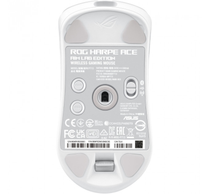 Мишка ASUS ROG Harpe Ace Aim Lab Edition Wireless/USB White (90MP02W0-BMUA10)