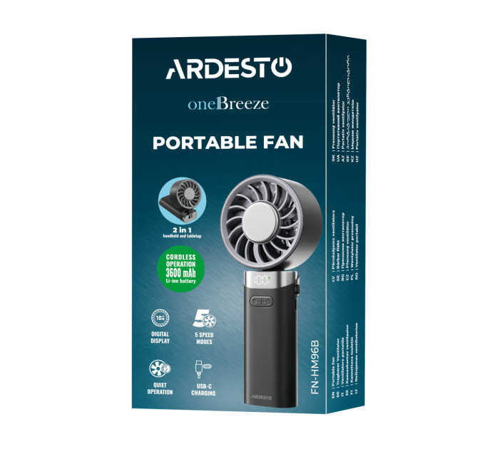 Ardesto Вентилятор ручний портативний ARDESTO OneBreeze FN-HM96B