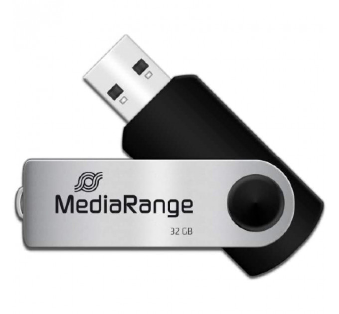 USB флеш накопичувач Mediarange 32GB Black/Silver USB 2.0 (MR911)