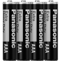 Батарейка Panasonic Extra Heavy Duty вугільно-цинкова AAA(R3) плівка, 4 шт.