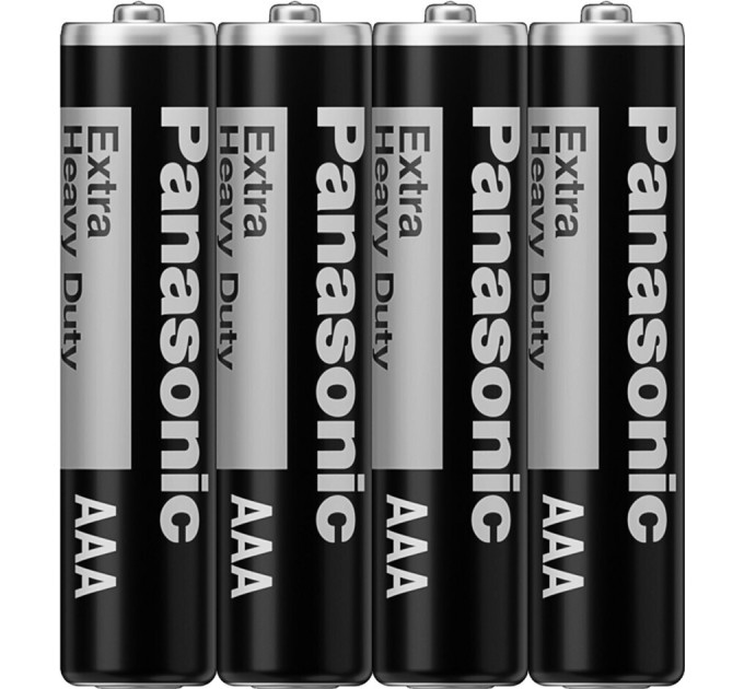 Panasonic Батарейка Panasonic Extra Heavy Duty вугільно-цинкова AAA(R3) плівка, 4 шт.