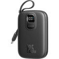 JOYROOM Батарея універсальна JOYROOM 10000mAh, 22.5W, PD, QC, built-in USB-C cable, Black (JR-PBF17)