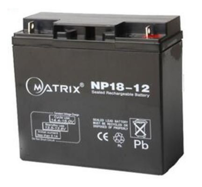 Батарея до ДБЖ Matrix 12V 18AH (NP18-12)