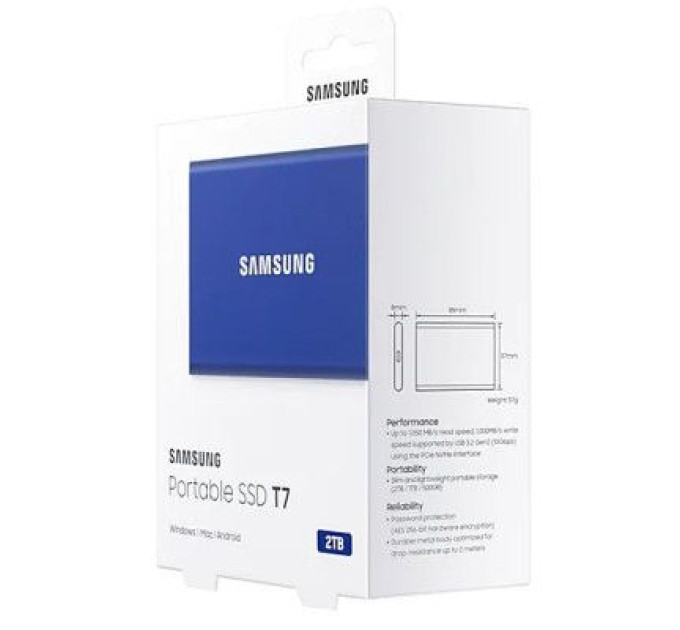 Накопичувач SSD USB 3.2 2TB T7 Samsung (MU-PC2T0H/WW)