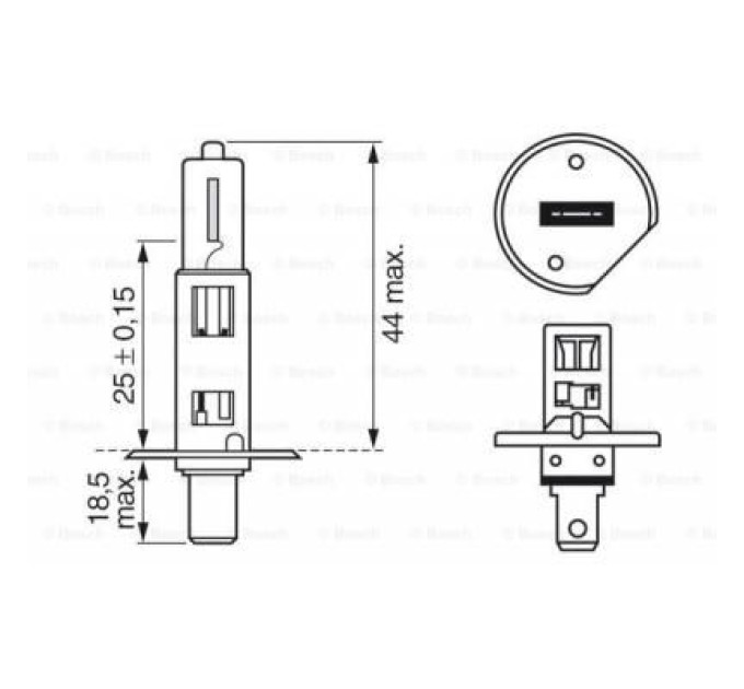 Автолампа Bosch галогенова 55W (1 987 302 801)