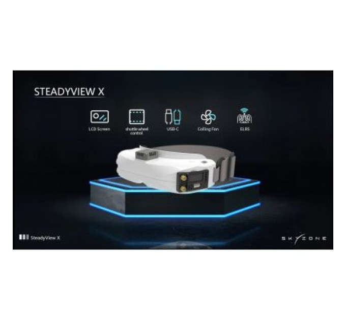 Відеоприймач (VRX) Skyzone SteadyView X 5.8GHz 56CH L, X Band (STVX5G)