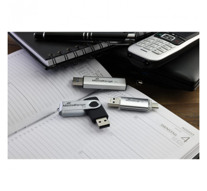 USB флеш накопичувач Mediarange 128GB Silver USB 3.0 / Type-C (MR938)