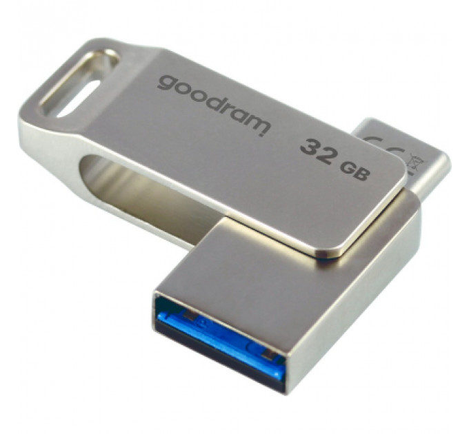 USB флеш накопичувач Goodram 32GB ODA3 Silver USB 3.0 / Type-C (ODA3-0320S0R11)