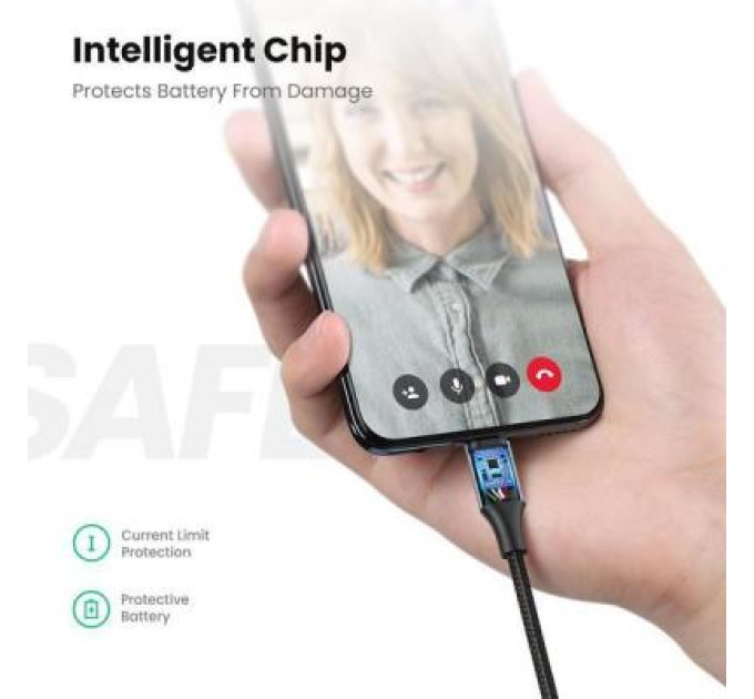 Дата кабель USB 2.0 AM to Micro 5P 2.0m US290 Aluminum Braid Black Ugreen (60148)