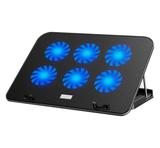 Підставка до ноутбука IceCoorel 10-15.6", 6*60mm 2500 RPM, 2*USB, 353x255x32mm, Black (A9)