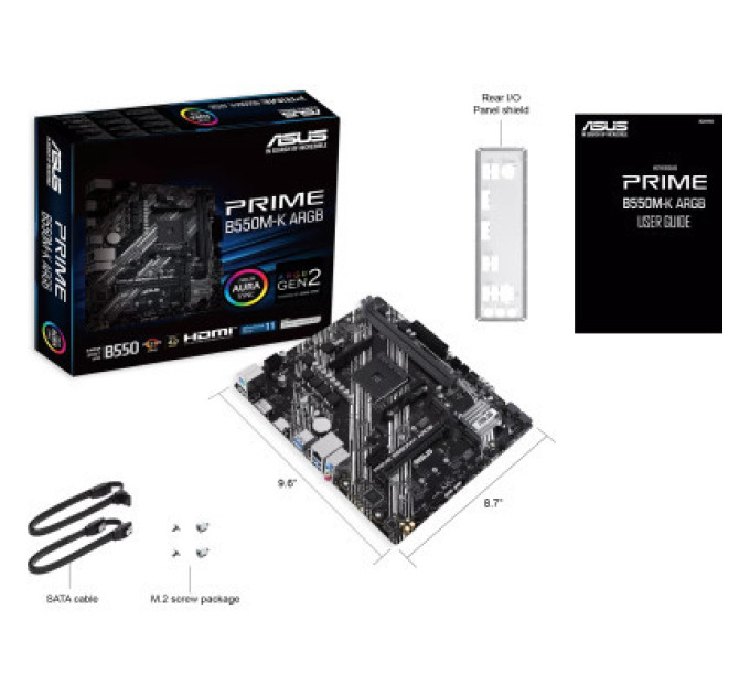 Материнська плата ASUS PRIME B550M-K ARGB