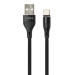 Vinga Дата кабель USB 2.0 AM to USB-C 0.3m cylindric nylon back Vinga (VCPDCTCCANB03BK)