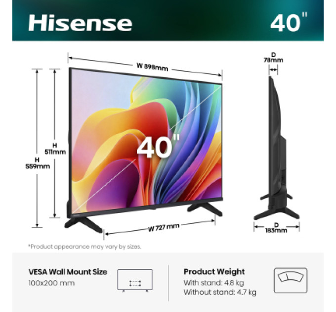 Телевізор Hisense 40A4S